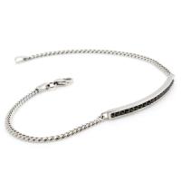 rose inverted diamond id bracelet