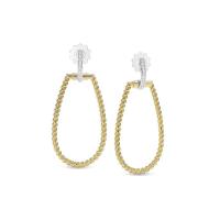 roberto coin 18k gold and diamond doorknocker earring