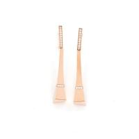 roberto coin cable link earrings with diamonds