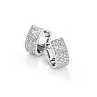 roberto coin 18kt gold 2 row square bangle with diamonds
