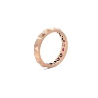 roberto coin 18kt gold 2 row square ring with diamonds