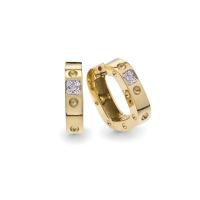 roberto coin huggy earrings with micropave diamonds