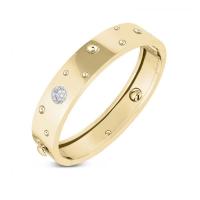 roberto coin 18k gold & diamond princess satin flexible bracelet