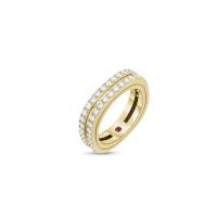 roberto coin 18kt gold diamond sun pendant