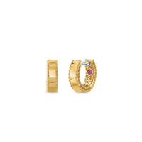 roberto coin satin finish earrings with diamond edges