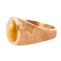 tiger's eye bezel ring