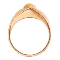 tiger's eye bezel ring