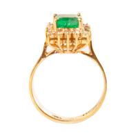 emerald diamond halo ring emerald diamond halo ring