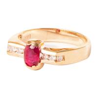 offset ruby & diamond ring offset ruby & diamond ring