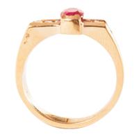 offset ruby & diamond ring offset ruby & diamond ring