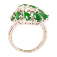 jade & diamond leaf ring jade & diamond leaf ring