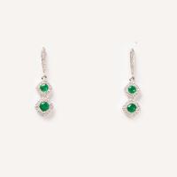 Petite Emerald & Diamond Earrings