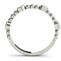 classical bead stackable ring - metal: white gold 14k