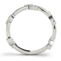 elegant round stackable ring - metal: white gold 14k