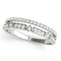 elegant stackable ring - metal: white gold 14k