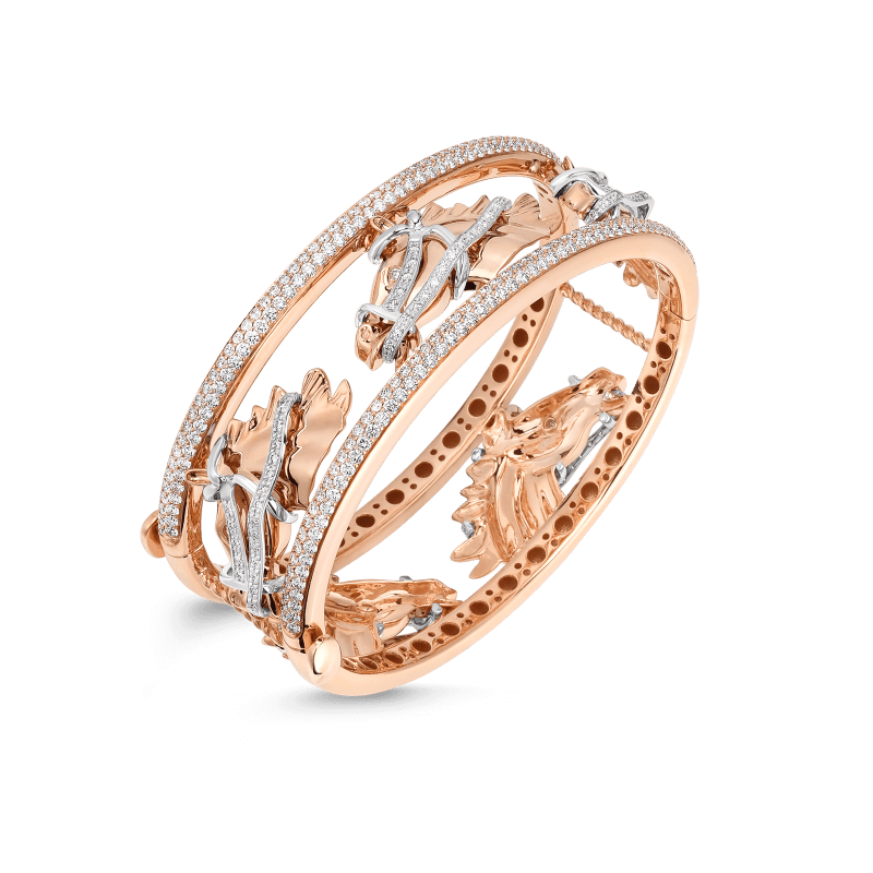 roberto coin wide cheval bangle with diamonds roberto coin wide cheval bangle with diamonds