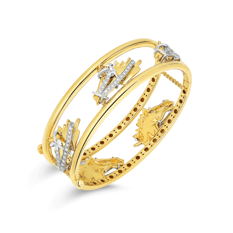 roberto coin slim cheval bangle with diamonds roberto coin slim cheval bangle with diamonds