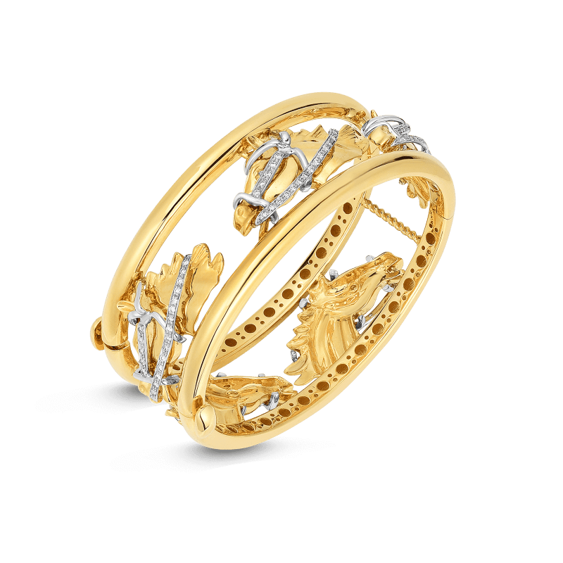 roberto coin wide cheval bangle with diamonds roberto coin wide cheval bangle with diamonds