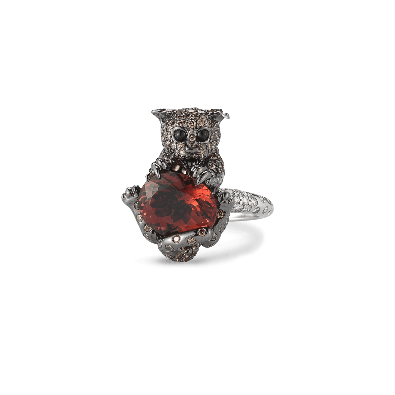 roberto coin cat ring with diamonds,tourmaline and sapphires roberto coin cat ring with diamonds,tourmaline and sapphires