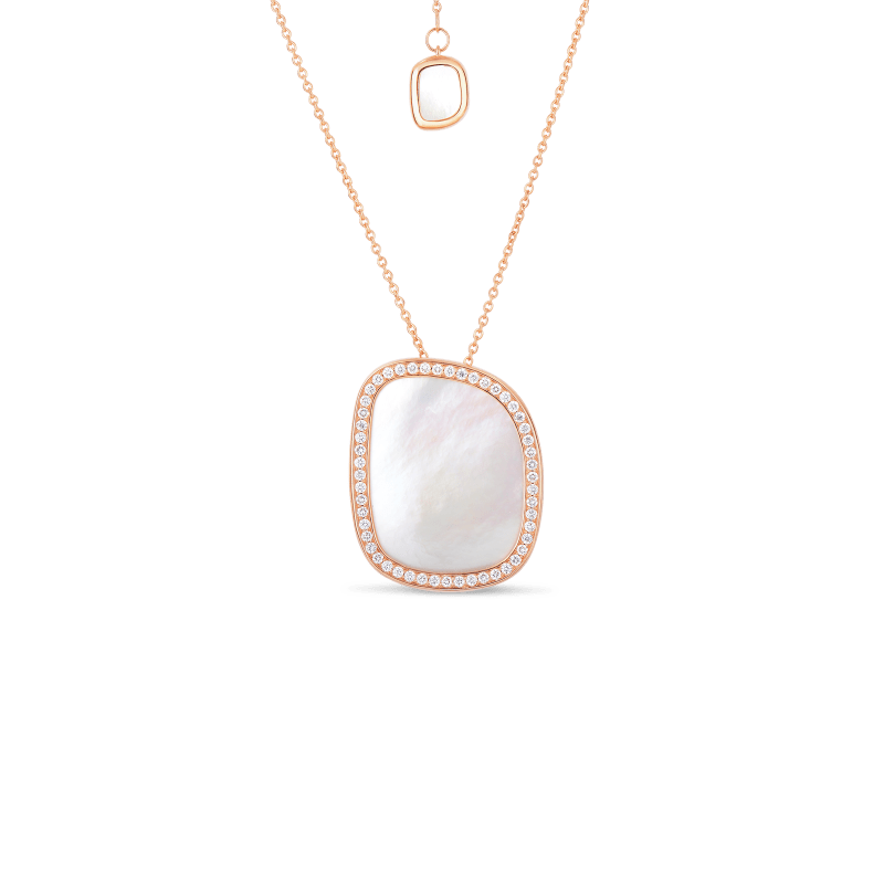 roberto coin small pendant with mother of pearl and diamonds roberto coin small pendant with mother of pearl and diamonds