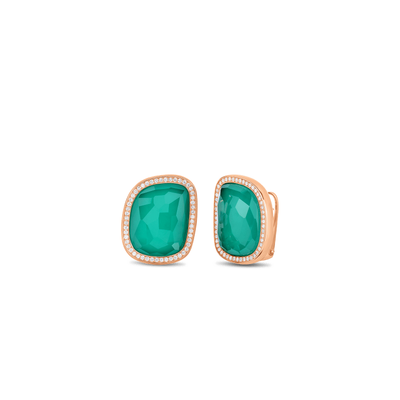 roberto coin earrings with agate and diamond roberto coin earrings with agate and diamond