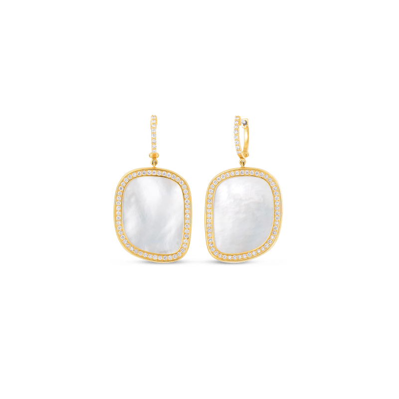 roberto coin drop earrings with mother of pearl and diamonds roberto coin drop earrings with mother of pearl and diamonds