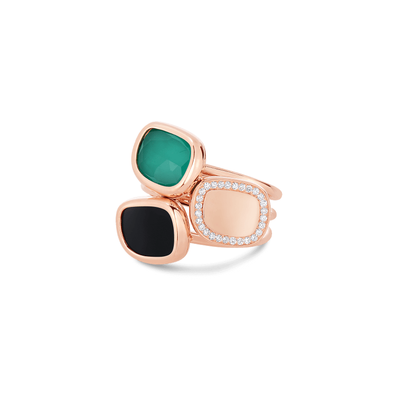 roberto coin ring with black jade, agate and diamonds