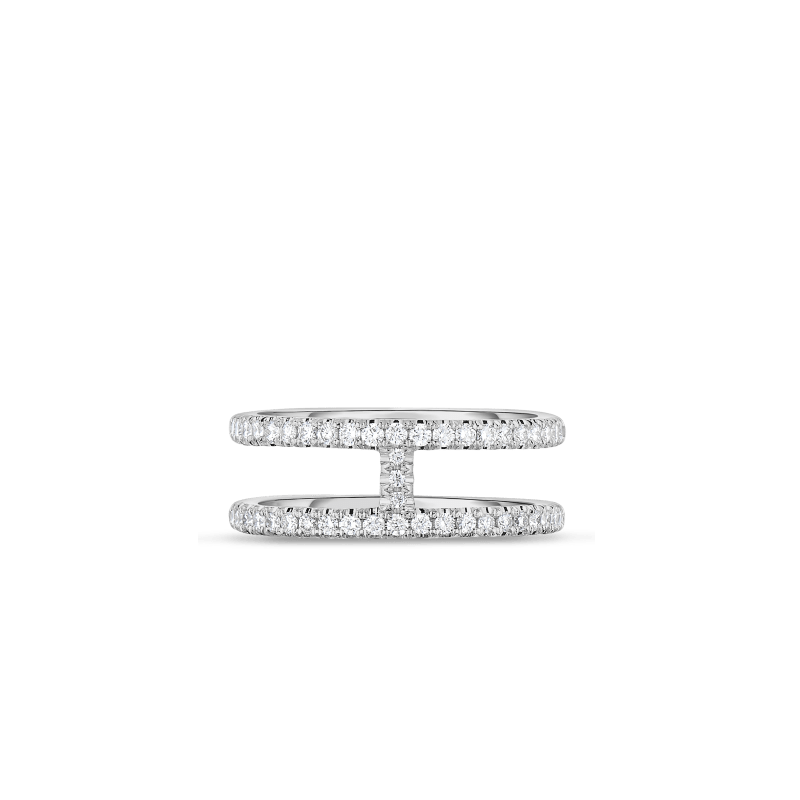 roberto coin 2 row ring with diamonds