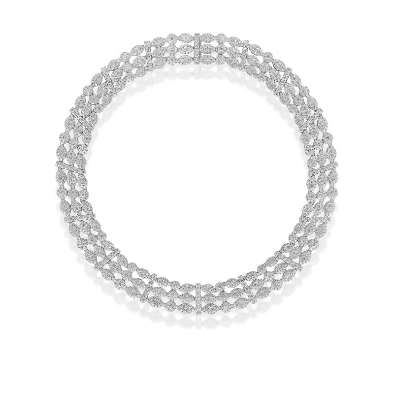 roberto coin 3 row necklace with diamonds roberto coin 3 row necklace with diamonds