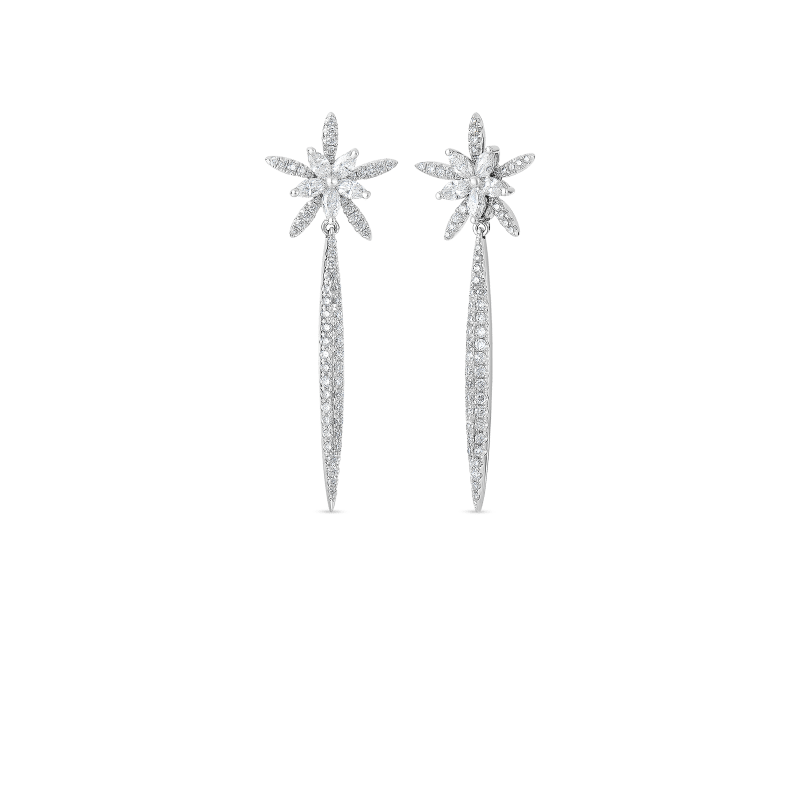 roberto coin star drop earrings with diamonds roberto coin star drop earrings with diamonds