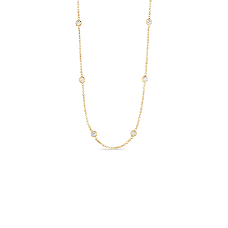roberto coin necklace with 10 diamond stations roberto coin necklace with 10 diamond stations