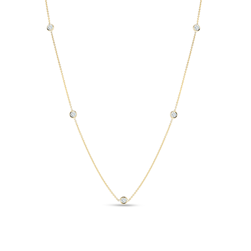 roberto coin necklace with 5 diamond stations roberto coin necklace with 5 diamond stations