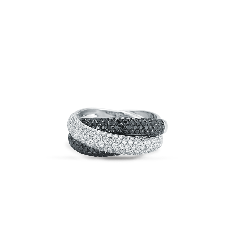 roberto coin cross over ring with diamonds roberto coin cross over ring with diamonds