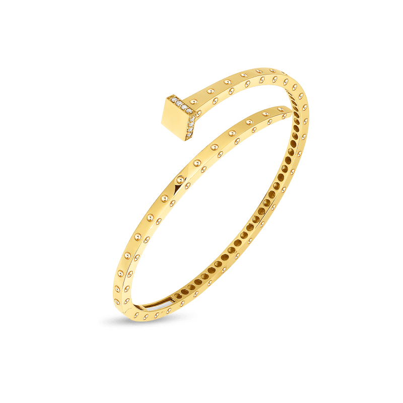 roberto coin slim chiodo bangle with diamonds roberto coin slim chiodo bangle with diamonds