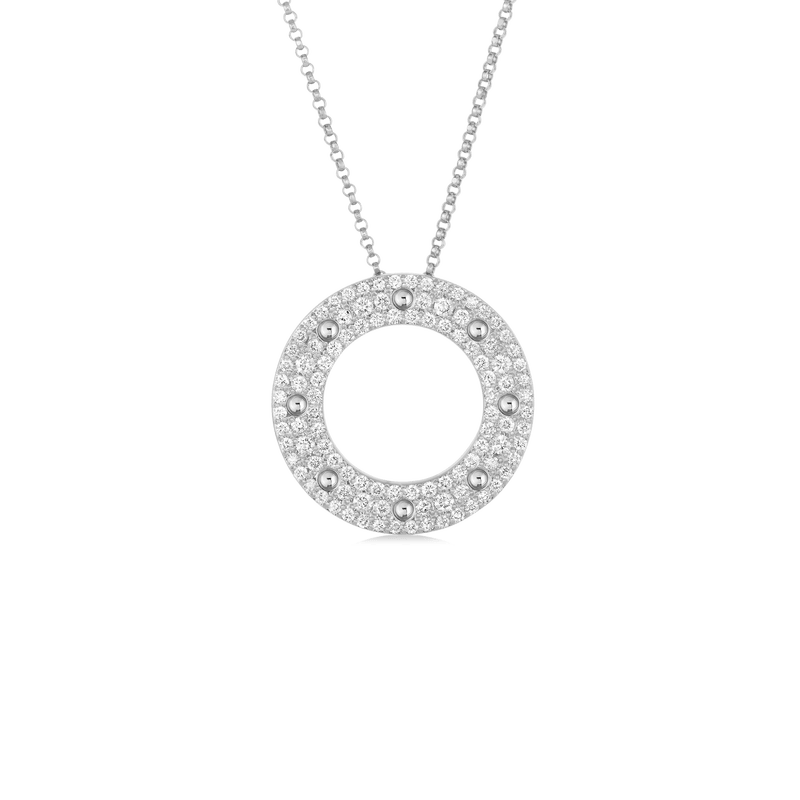 roberto coin 18kt gold circle pendant with diamonds roberto coin 18kt gold circle pendant with diamonds