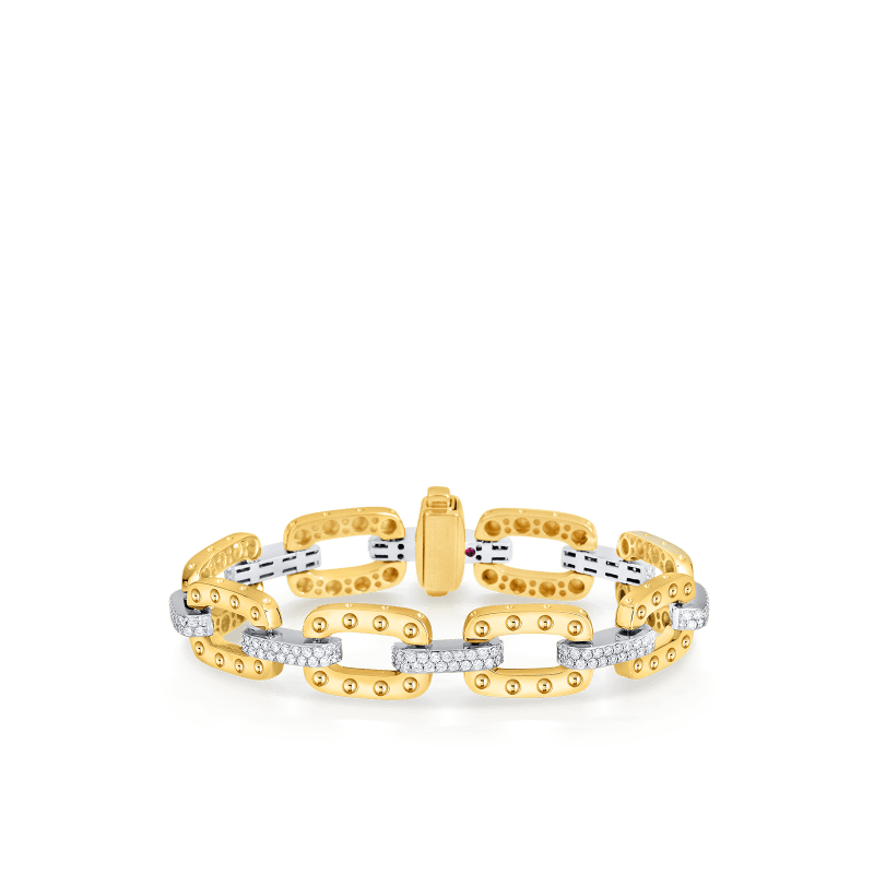 roberto coin link bracelet with diamonds roberto coin link bracelet with diamonds