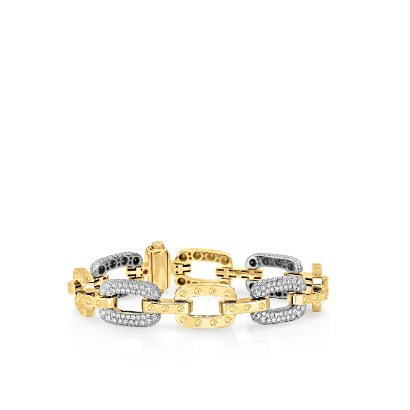 roberto coin braclet with 5 diamond links