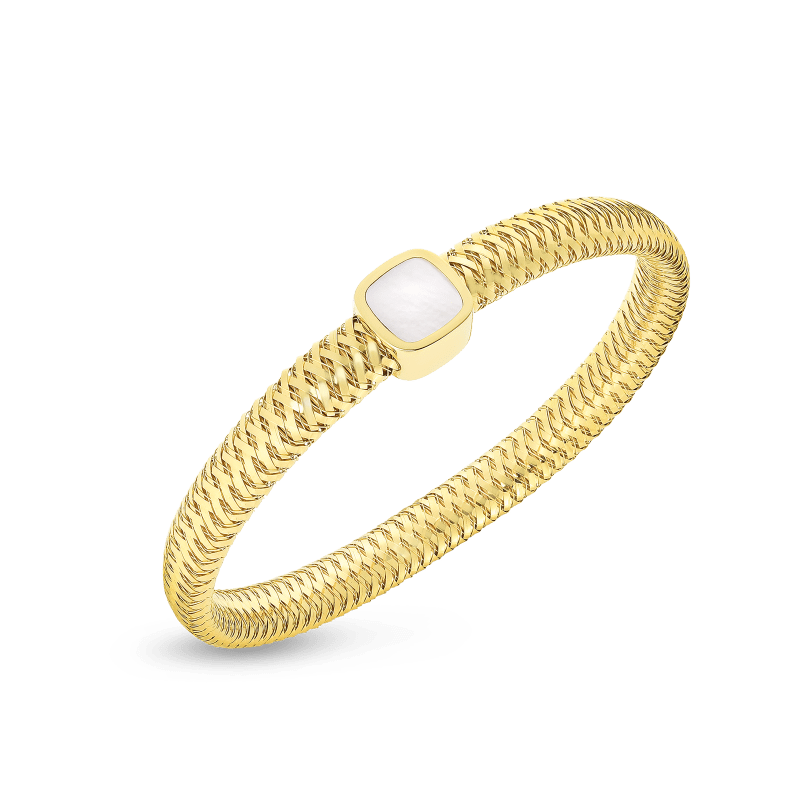 roberto coin flexible bangle with mother of pearl roberto coin flexible bangle with mother of pearl