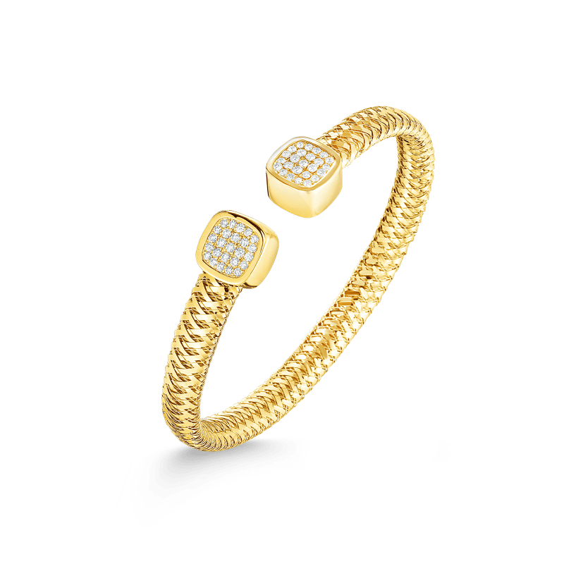 roberto coin flexible cuff with diamonds