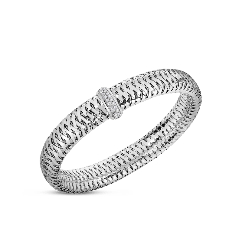 roberto coin flexible bangle with diamonds