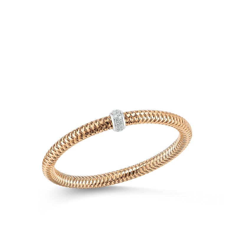 roberto coin flexible bangle with diamonds