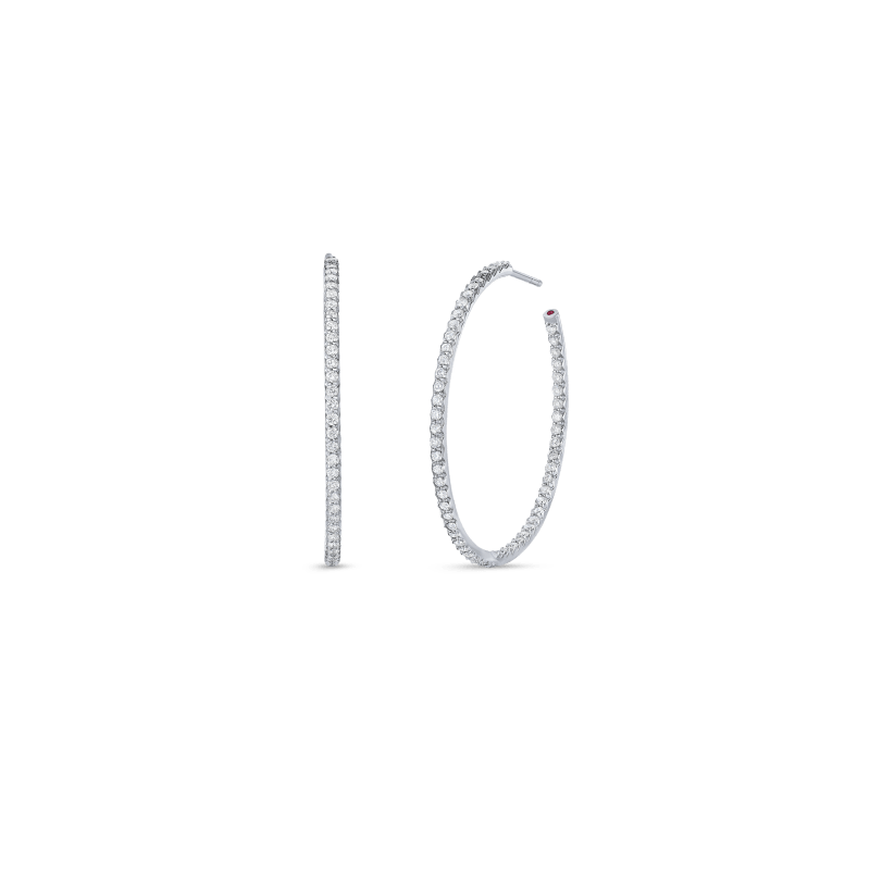 roberto coin large inside outside diamond hoop earrings roberto coin large inside outside diamond hoop earrings