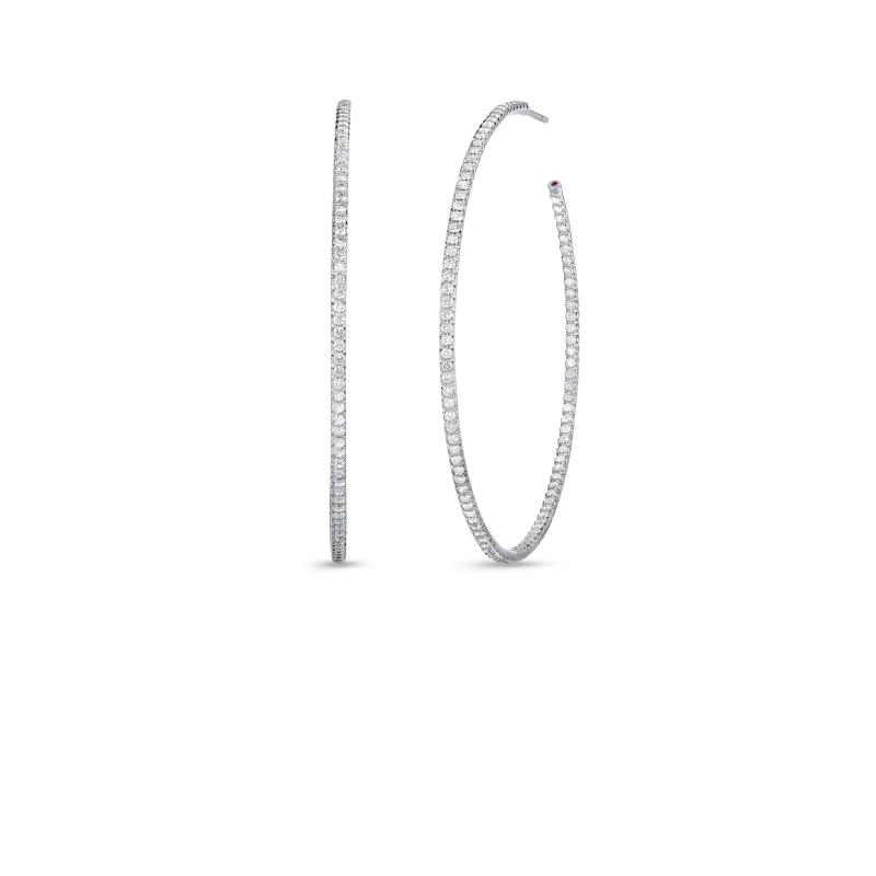 roberto coin xxlarge inside outside diamond hoop earrings roberto coin xxlarge inside outside diamond hoop earrings