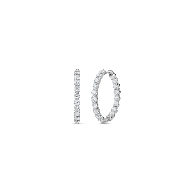 roberto coin inside outside diamond hoop earrings roberto coin inside outside diamond hoop earrings