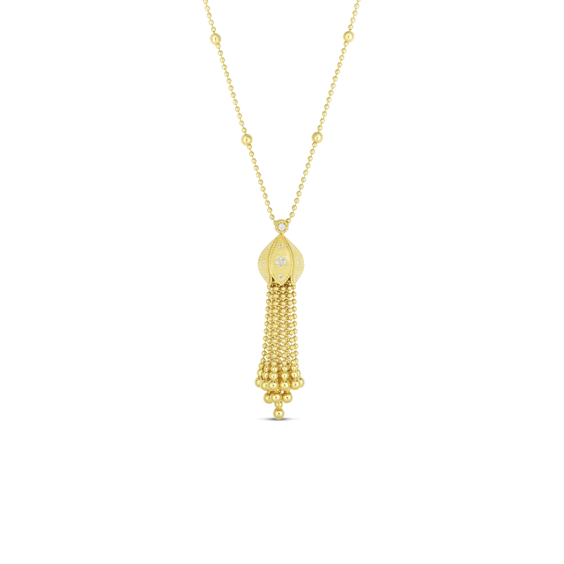 roberto coin 18k y princess diamond tassel necklace roberto coin 18k y princess diamond tassel necklace