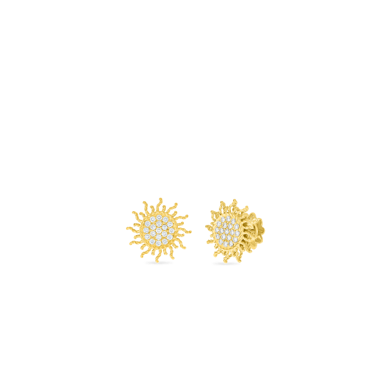 roberto coin 18kt gold diamond sun earrings roberto coin 18kt gold diamond sun earrings