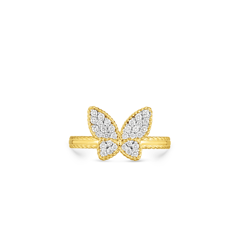 roberto coin 18kt gold & diamond princess small butterfly ring roberto coin 18kt gold & diamond princess small butterfly ring