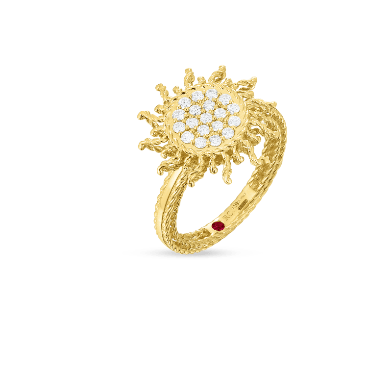 roberto coin 18kt gold diamond sun ring roberto coin 18kt gold diamond sun ring