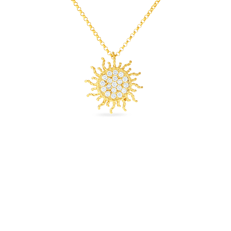 roberto coin 18kt gold diamond sun pendant roberto coin 18kt gold diamond sun pendant