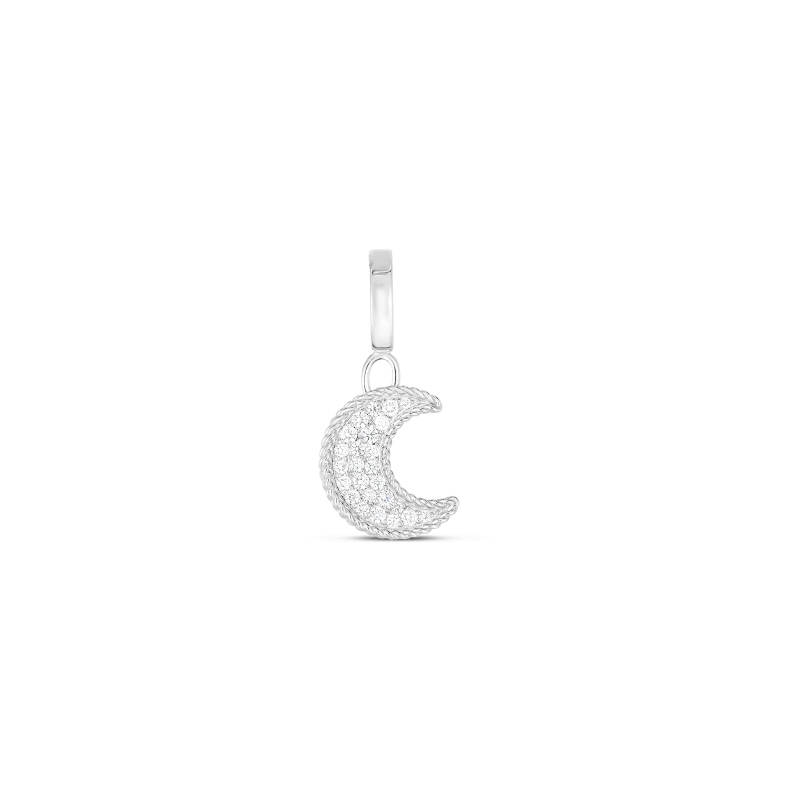 roberto coin 18k princess pave diamond crescent moon charm roberto coin 18k princess pave diamond crescent moon charm
